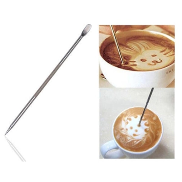 Baketilbehør Kaffe Trekke Nål Bærbar Kaffe Dekorere Verktøy Kaffe Latte Art Rustfritt Stål Kjøkken Gadgets