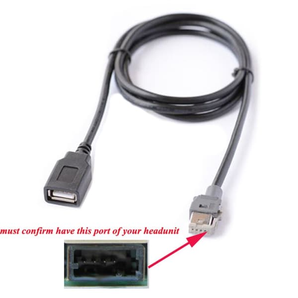 2X Auton Media Unite USB-liitäntäkaapeliadapteri MISTRA-laitteelle