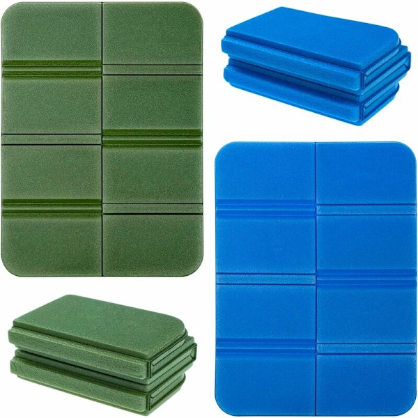 Foldbar Skummadras, 2 stk. Vandafvisende Foldbar Sædepude Udendørs / XPE Foldbar Termisk Sædepude til Rejser Vandreture Have S