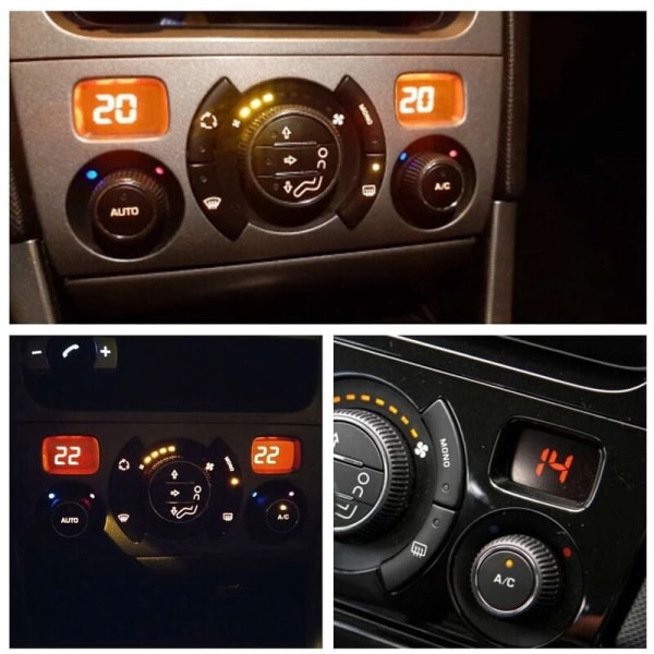 LCD-skärmmodul för bil, luftkonditioneringsinformationsskärm, pixelreparation för 308CC 408