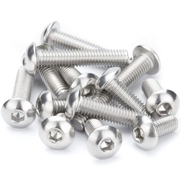 M10 Skrue Hex Sokkel Bolt Knaphue Skruer Allen Hex Sokkel Bolte Rustfrit Stål Skruer M10×35mm Beslag, 5 stk