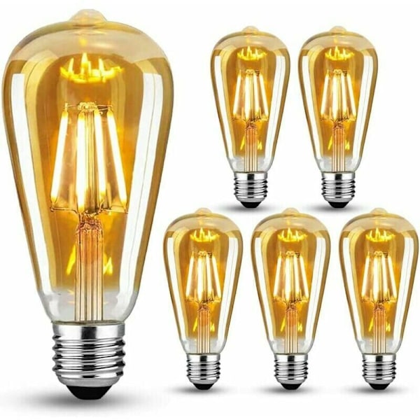 Set med 6 vintage E27 glödlampor på 4W i varmvit. 31-dels set med oscillerade multiverktygssågblad, oscillerade multiverktygstillbehör, universa