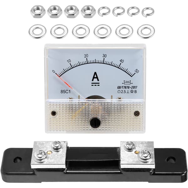 Dc 0-50A Analog Ammeter Ammeter 50A 75Mv Shunt Modstand