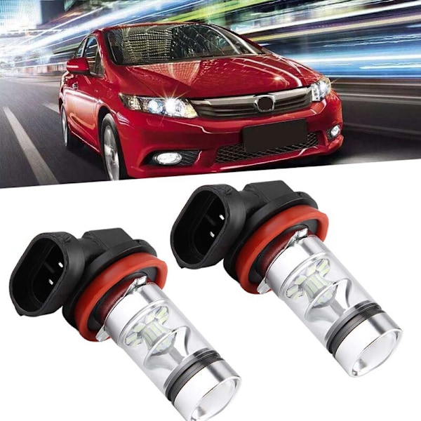 Sininen polttimo 2x H8 H11 8000K Vaaleansininen 100W LED-ajovalot Sarja Sumuvalot Ajovalo Auto LED-lamput Auto LED-lamput Auton lamput