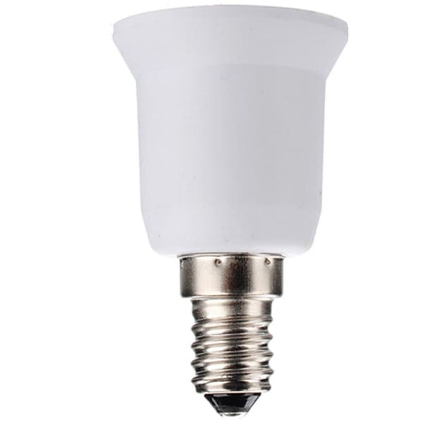 4 stk. Sokkeladapter E14 til E27 Pære Lampe Adapter Konverter