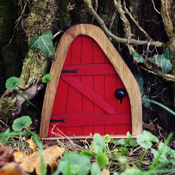 Miniature Fe Hjemme Dør Vindue Nisse Figuriner Til Have Kunst Have Skulpturer Udendørs Dekoration-F