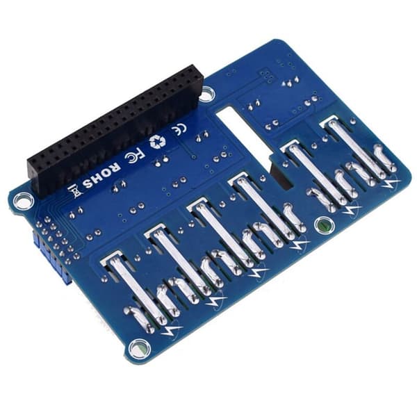 RPi 6-kanals reläkontrollpanel modul expansionskort för 3 2 A+B+2B 3B