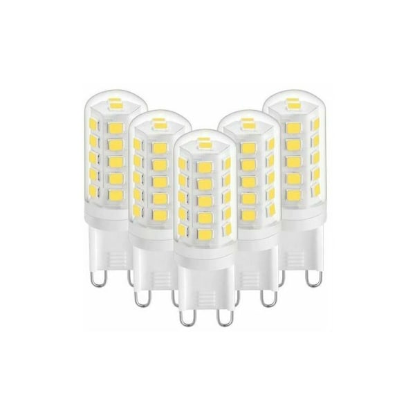 G9 LED-pære 3W Naturhvit 4000K, G9 LED-pærer 420LM, tilsvarer 28W 40W halogenpære, G9 LED maispærer for skrivebordslampe, anti-flimmer, AC 220-24