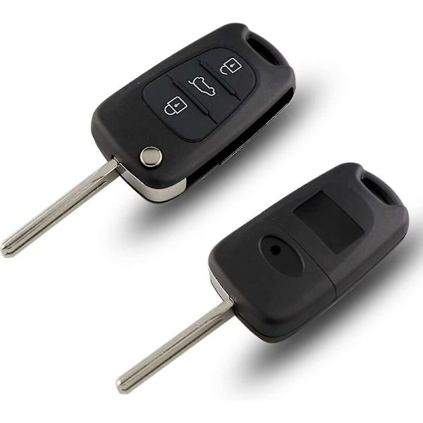 3 knappers nøkkelring etui erstatning kompatibel for Crday Hyundai I20 I30 I35 Ix20 Ix35