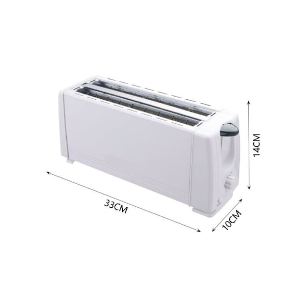 Multifunksjonell frokosttoaster Toaster 4-delt frokosttoaster Toast (hvit)