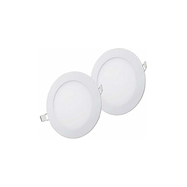 RPA15CW, Pakke med 2 stk. takdownlights LED 15W, ultra tynn rund diameter 190mm, kald hvit 6500K, takpanellampe, inkluderer transformatorer H