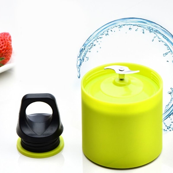 500 ml 2 kniver bærbar blender juicer maskin elektrisk blender mini USB matprosessor juicer smoothie blender kopp grønn