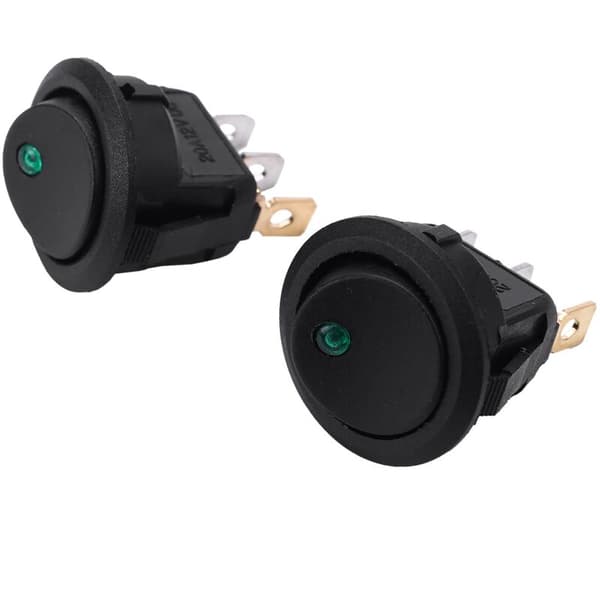 8 stk. LED-priklys 12V bil auto båd rund vippe ON/OFF vippe SPST-afbryder