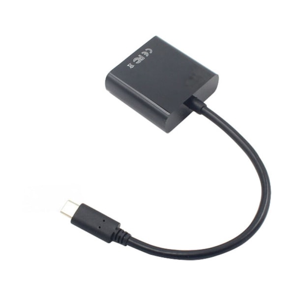 USB-C USB 3.1 Typ C till VGA Hane till VGA Adapterkabel 1080p Videoöverföringskonverter för 12 tum