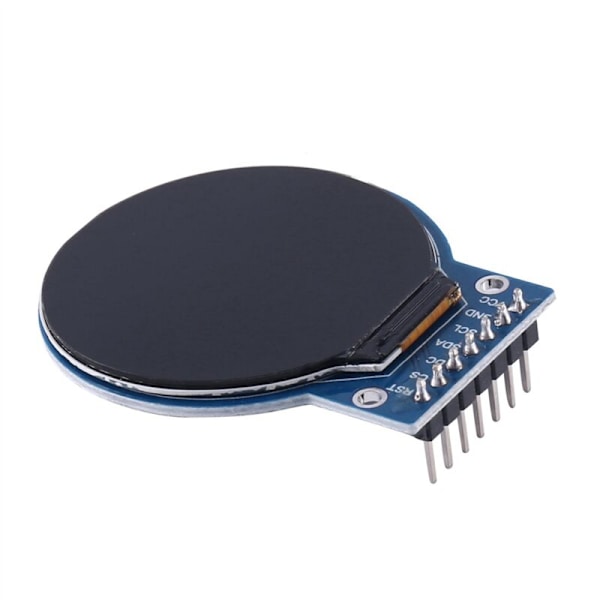 2x 1,28 tum HD IPS Färg TFT LCD Displaymodul, 7-stifts Rund Kretskort, PCB RGB LED Rund Skärm