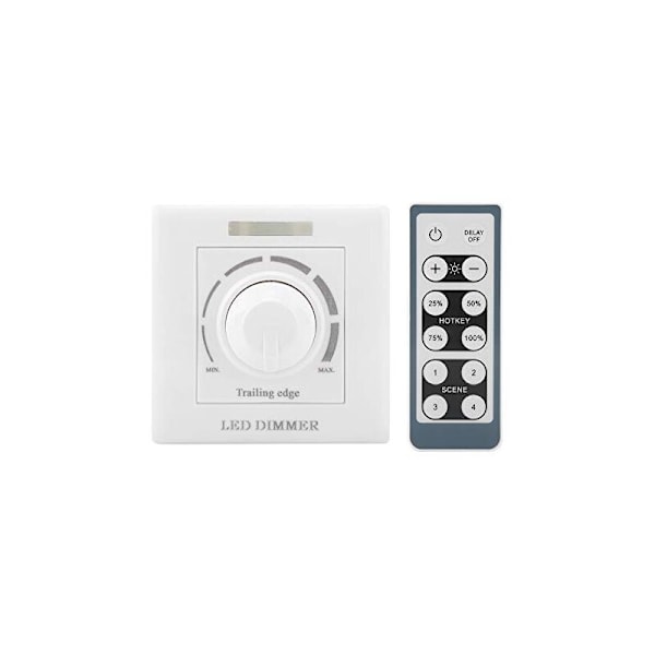 LED-Dimmer, 220V 200W med infrarød fjernbetjening LED-Dimmer Universal Switch Lysdæmper Knapper Dæmperskifte