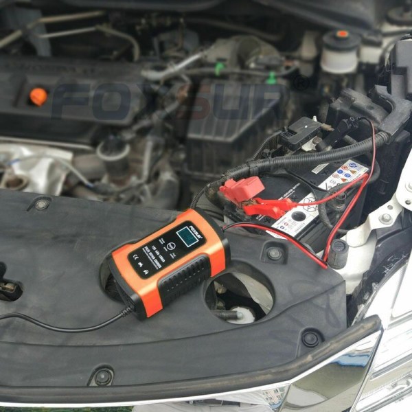 Opladere, Boostere og Starthjælp 12V 5000mA Fuldautomatisk Batterioplader/Vedligeholdelseslader til Biler, Motorcykler, ATV'er, Campingvogne, Powersports, Både og Mere