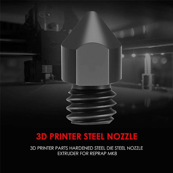 10 stk./sæt 3D-printerdele MK8 hærdet ståldyse 1,75 mm 0,4 mm til 3 CR10 CR10S Hotend Kit