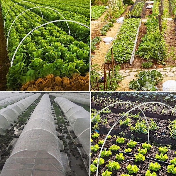 Trädgårds växthusbågar 18 st DIY växthusbågshuskit Trädgårds bågar för nät för utomhusväxter plantor..