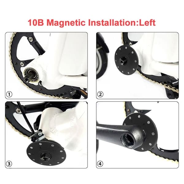 Vattentät elektrisk E-cykel pedalassistanssensor KT-10B 10 magnet vänster sida INTE system DIY E-cykel modifierade delar