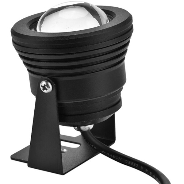 12V 10W RGB Vandtæt Akvarium LED Spotlight Lampe til Fisketank Swimmingpool Have Under Vand Sort