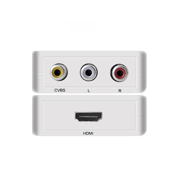 Mini AV RCA CVBS til HDMI Video Audio Konvertere Adapter Støtte 720 1080P for Kamera, Xbox 360, PS1, PS2, WII, N64, Gamecube, Snes, NES, PSP, DVD Pl