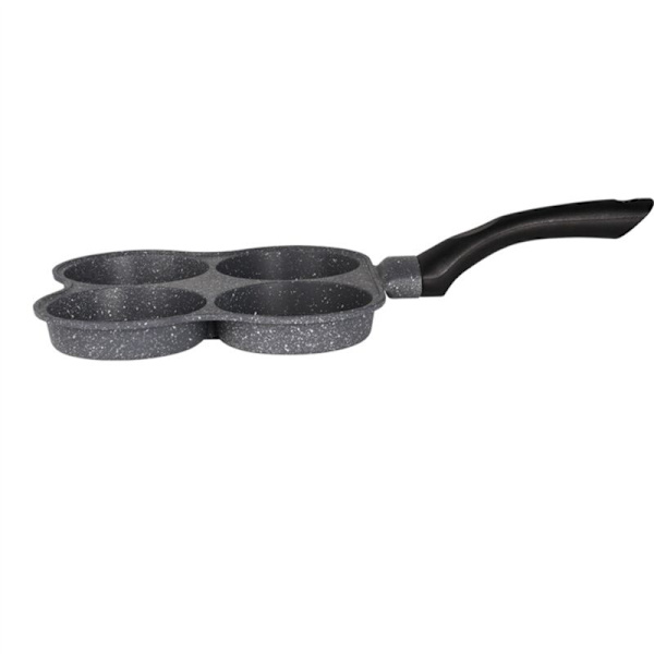 2X 4-Huls Stegepande Fortykket Omeletpande Non-Stick Æg Pandekage Steakpande Kogegrej Skinke Æg Maker - Morgenmad