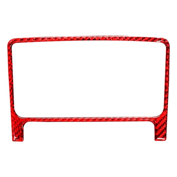 För 2012 2013 2014 2015 2016 2017 2018 2019 Fiber Air Conditioning Button Panel Cover Frame Trim (Röd)