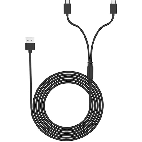 2 i 1 Type-C ladekabel Type-C spillkontrollerkonsoll Hurtiglading strømledning for PS5