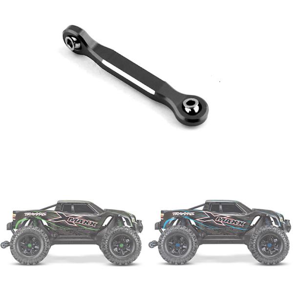 Aluminiumslegering Servo Styrestang for 1/5 Xmaxx 6S 8S RC Monster Truck Oppgraderingsdeler, Svart