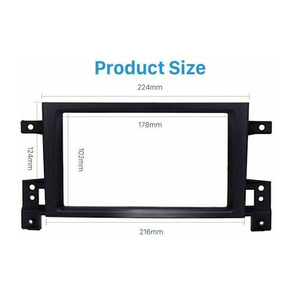 För Grand Vitara 2005-2014 Bilpanel 2Din Audiomodifiering DVD Navigations Stereo Radio Ram