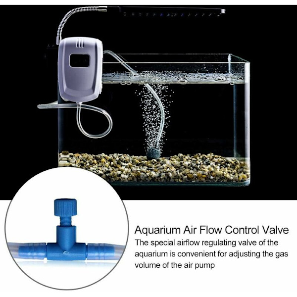10 stk. 3-vejs akvarie luftpumpestyreventiler i plast til fiskebeholdere - luftstrømsreguleringsventiler til akvarier - T-formede inline-rørforbindelser-