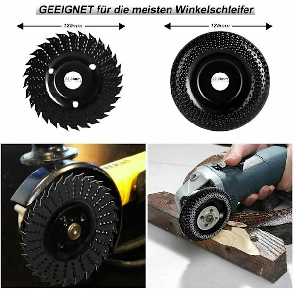 Træ Slibeskive, 125mm Slibeskiver, Træ Slibeskive, Wolframkarbid Vinkelsliber, Hjul til Vinkelsliber