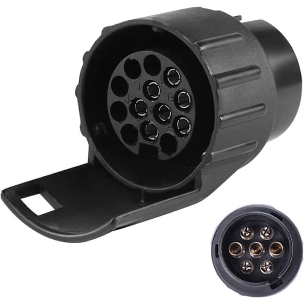 7-polet til 13-polet Trailer Adapter, 12V 7 til 13-polet Træk Adapter, til Trailer Caravan, Cykelstativ, 7 til 13-polet Trailer Træk Stik Adapter