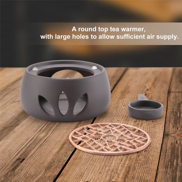 Keramisk Tekanne Varmerholder Base Te Varmer Isolasjonsbase Te Kaffe Varmer Hulrom Lys Varmebase Holder B