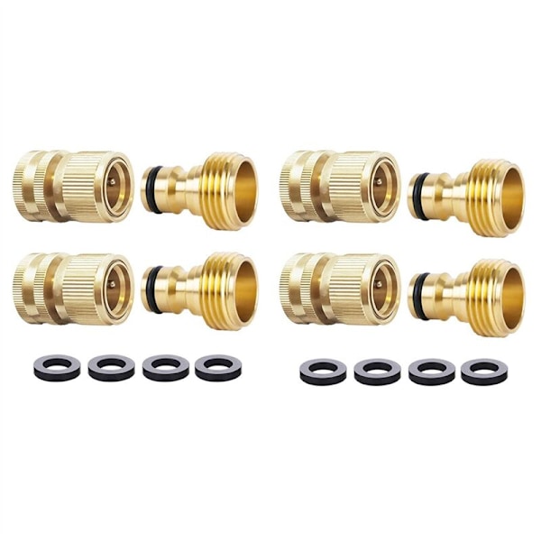 Have Connector til haveslange Have Slangetilbehør Hurtigkobling Messing Slangekoblinger Connector Fittings