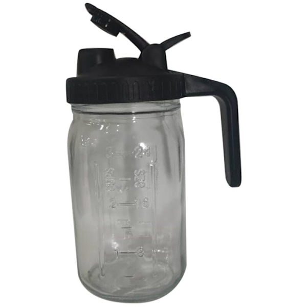 32 Oz Mason Jar med hældetud - Glaskande med låg, brystmælkskrus, forsegling til juice, mælk, kaffe, te, limonade, drikkevarer