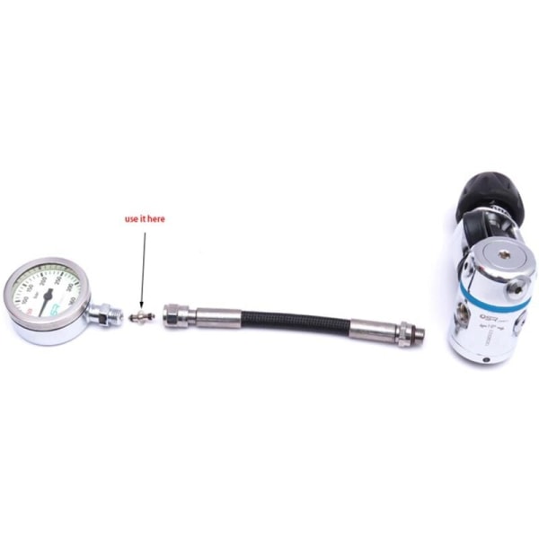 Scuba Diving Swivel Spool med O-ring trykmåler regulatorer Scuba Diving tilbehør