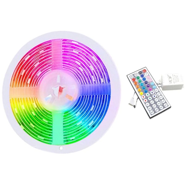 2835 RGB LED-list 5M flexibel LED-list med 44 knappars fjärrkontroll + styrenhet för alla hjärtans dag sovrum