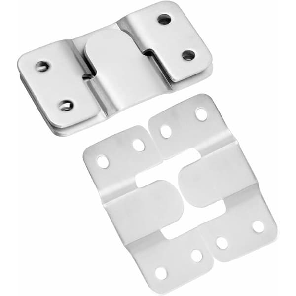 Par Bildramar Hängare Heavy Duty Interlocking Rostfritt Stål Möbler Anslutningskrokar Dold Flush Mount Bracket -