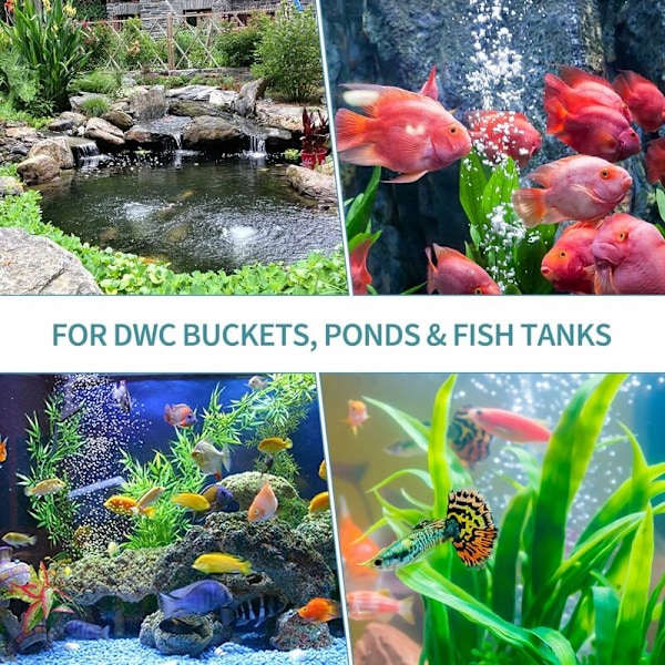 Akvarium 10cm Brødluftestein Boblediffusor Frigjøringsverktøy for Luftpumper Fisketanker Bøtter Dammer og DWC-tanker