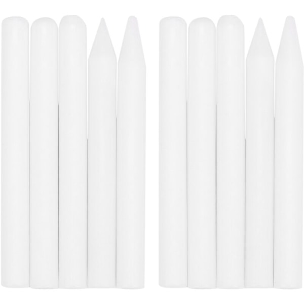 10 stk./sæt Knock Down-værktøjer Knockdown-værktøj Pen Nylon Hvid Malingsfri Dent Reparation Hånd