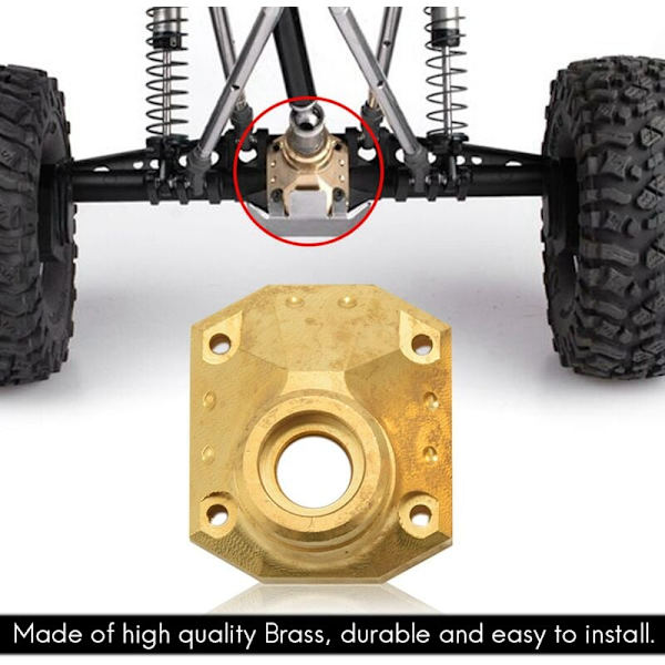 2 st CNC-serie mässings bakaxel differential lock för fjärrkontrollbil på 1/10 Axial Capra UTB uppgraderingsdelar tillbehör