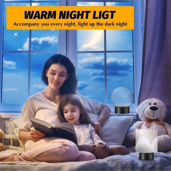 10 st Serie 7 Färger Touch Lamp Bas 3D Natt LED Ljus Lamp Bas LED Lamp Hållare Display Stativ för Akryl Vit