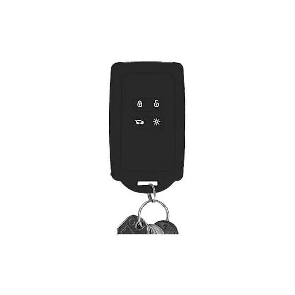 Bilnøgletilbehør Kompatibel med Renault Smart Key 4-knapper (Kun Keyless Go) - Blød Silikonetui med Nøgleringsspids