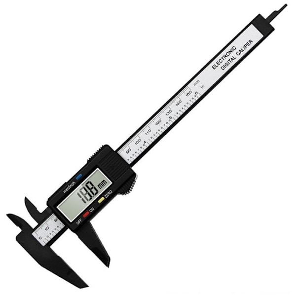 Digital Skyvelærer Vernier Skyvelærer Elektronisk Plast Måleinstrument Mikrometer Dybdemåler Måleverktøy (B)