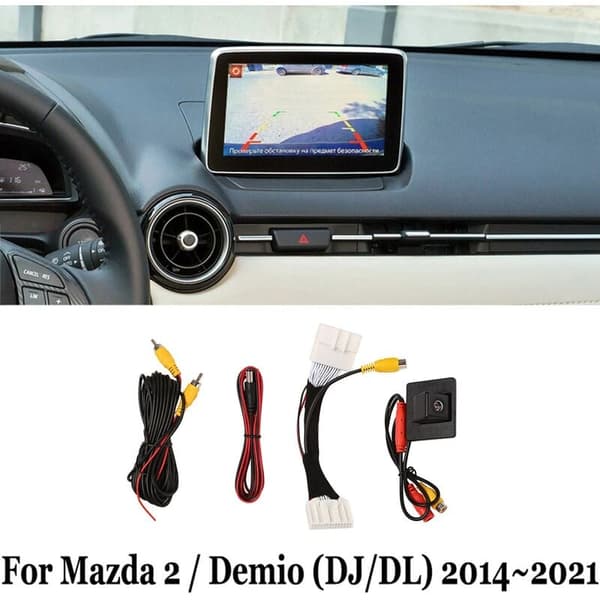 Kamera til bakspejl til parkering til 2/Demio Hatchback (DJ) 2014-2021 Kompatibel fabrikskabel
