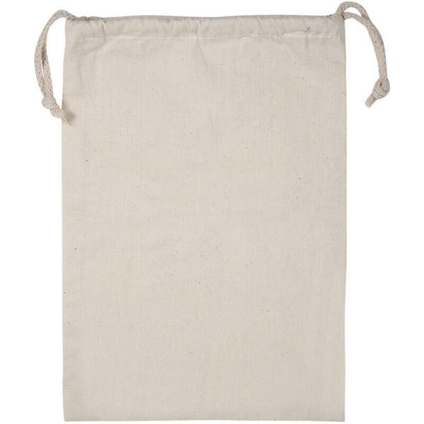 22x28CM Hvit Bomullspose med Trekkstreng for Oppbevaring, Vask og Reise