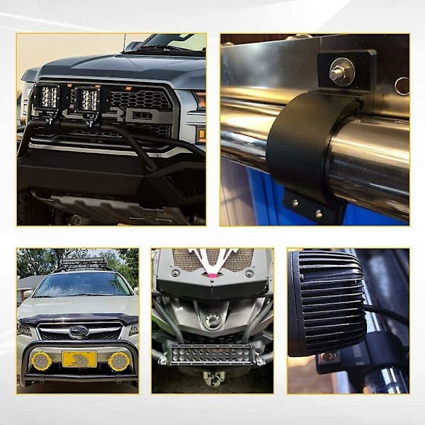 2x 3 Tommer 76-81mm Bull Bar Roll Cage Montering Beslag Led Arbejdslys Bar Holder Til Suv Atv Truck Moto