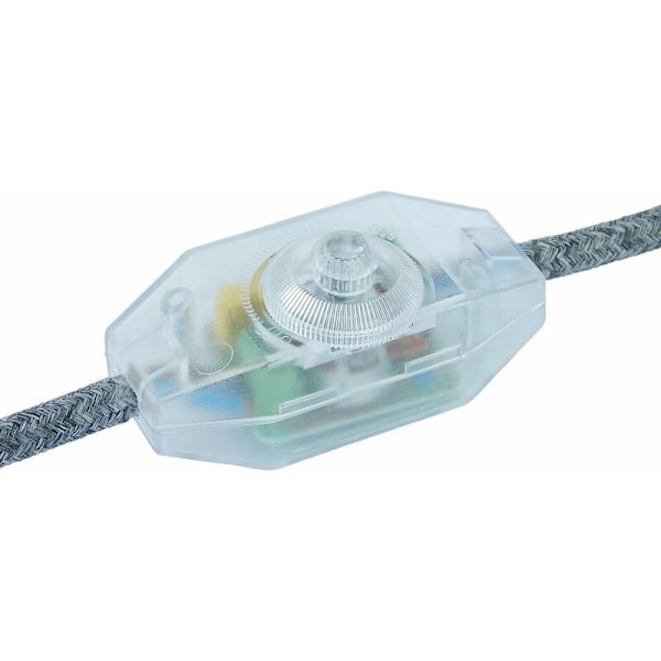 LED-dimmer (ledning) - 1 til 60 W - Trinnløs dimming - Kompatibel med glødepærer - På/Av - Spenning 220 til 230 V - Dimmeledning - T